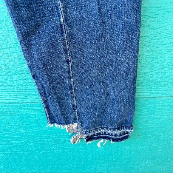 FRAME STEP HEM FRAYED DISTRESSED BUTTON FLY JEANS LE ORIGINAL SIZE 30 - Picture 10 of 14
